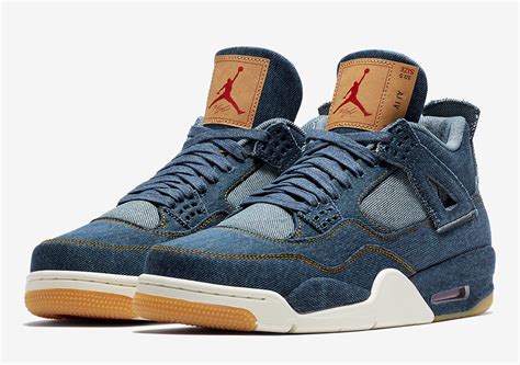 j4 x lv|Levi's x Air Jordan 4 Retro 'Black Denim' .